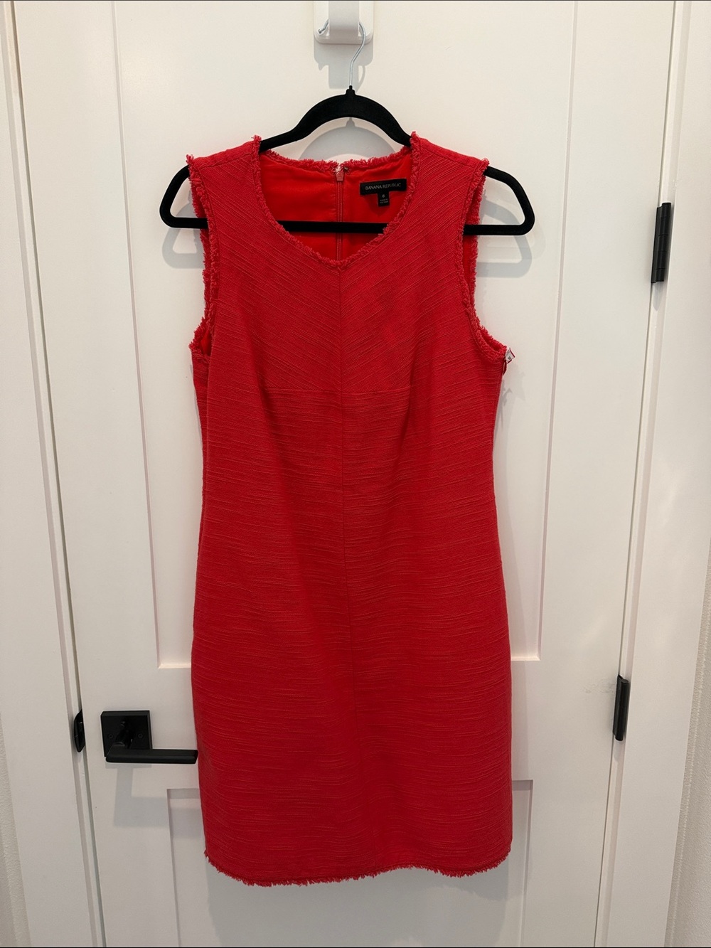 Banana Republic Bright Red Sleeveless Sheath Dress